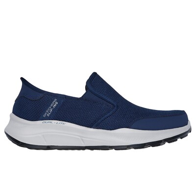 Skechers Shoes Slip Ins Men Slip On Navy Mesh Comfort Casual