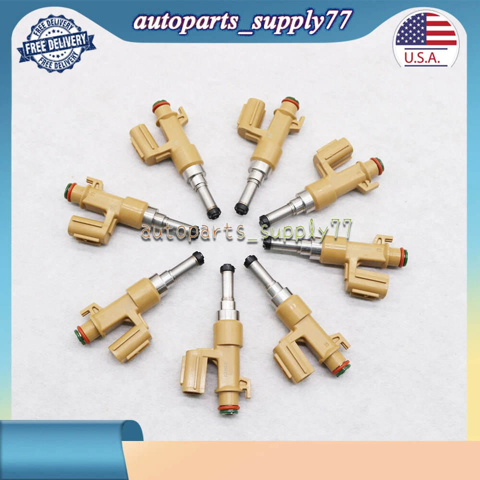 8pcs Fuel Injectors 23250-0S020 For Toyota Sequoia Tundra Lexus GX460 2010-2011 - Image 2 of 4