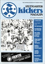 II. BL 86/87 Stuttgarter Kickers - rojo y blanco Oberhausen, 13.09.1986