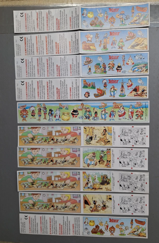 4 x 4 Ü - Ei Beipackzettel Asterix Figuen + Puzzle / EU  - Bild 1 von 1