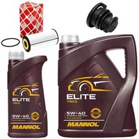 MotoröL Filter Set Mannol 5W40 Api 6 Liter + Schraube FüR Audi A3 Seat Skoda Vw