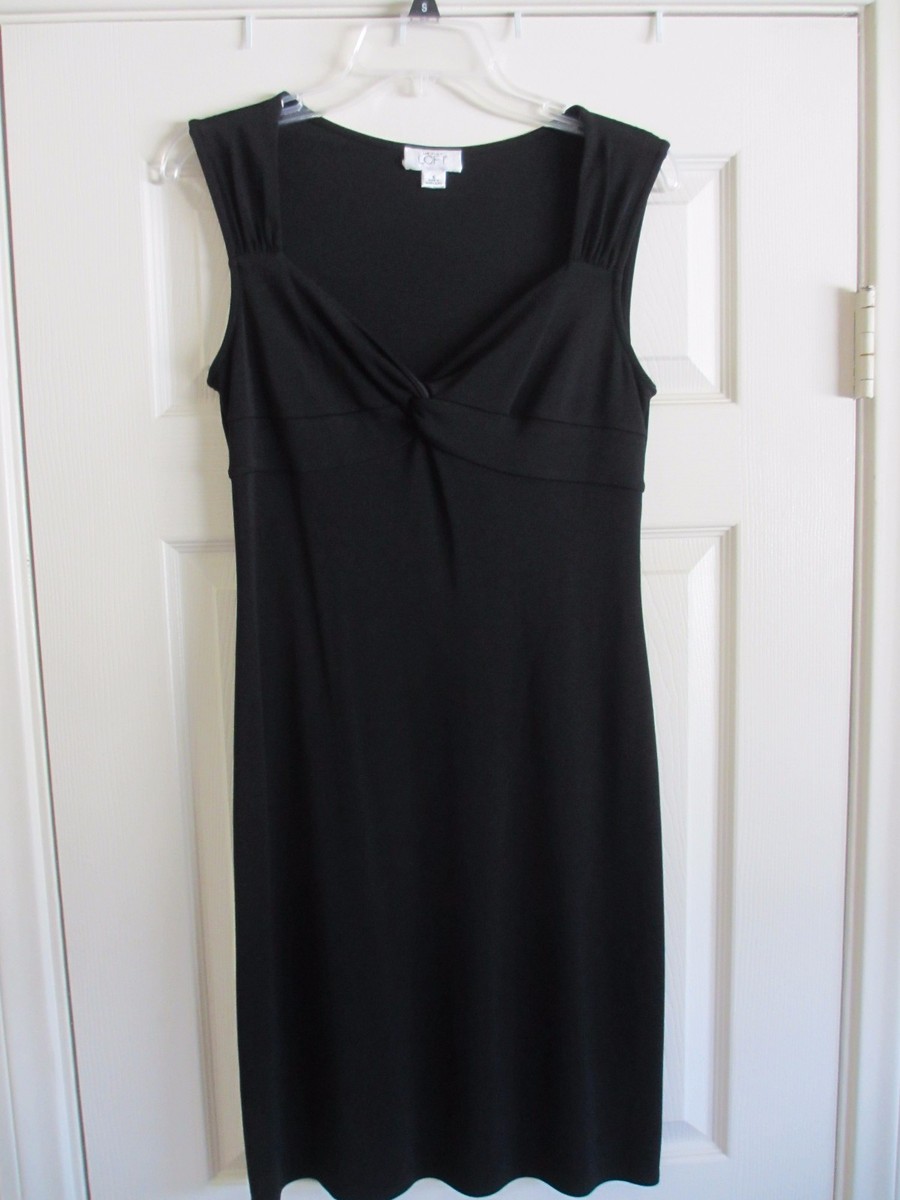 ann taylor loft little black dress SIZE 6 SLEEVELESS RAYON POLY BLEND STRETCHY Hangrr Light Blue Pants Size:Size 1 motherdaughter