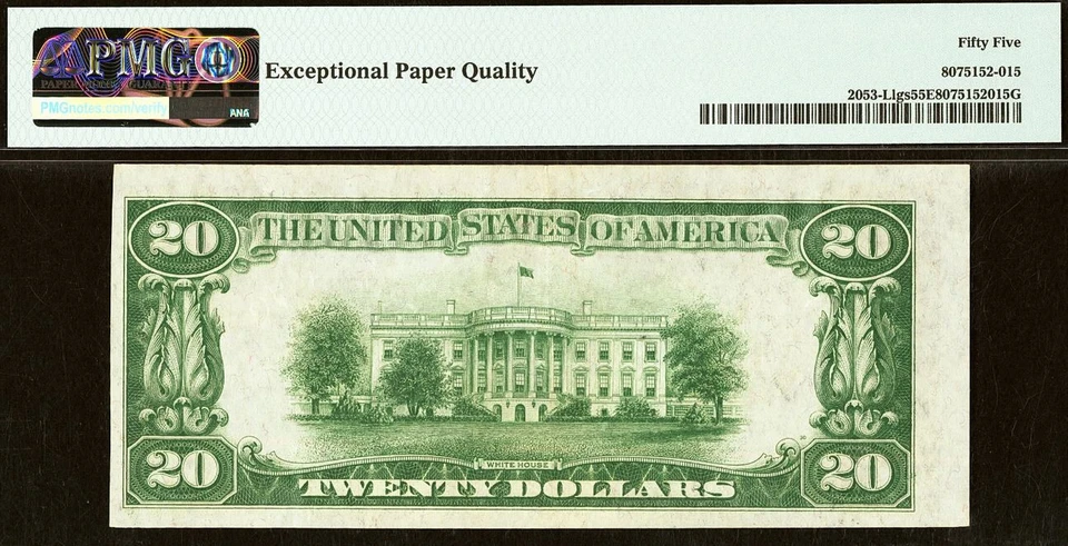 1928C $20 Federal Reserve Note PMG 55EPQ - Gold on Demand - Rare San Francisco - Image 3 of 3