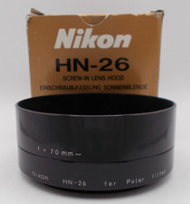 Nikon HN-26 Screw-In Lens Hood For 62mm Screw-In Polarizing Filter in Box