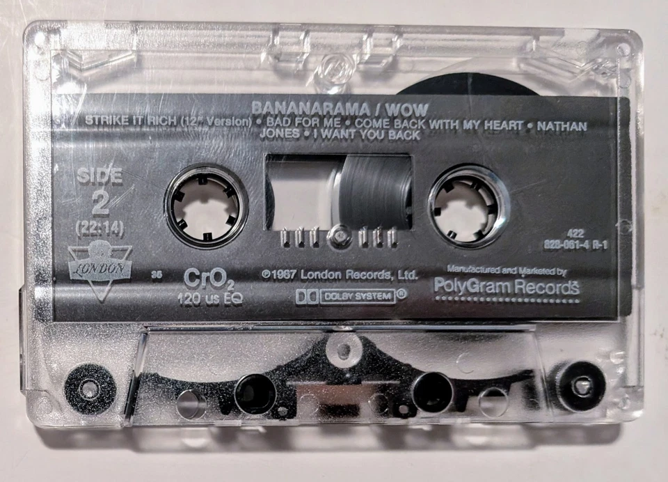 Bananarama – Wow! (1987) - United States - Cassette VG/F (Tested) - Image 4 of 4