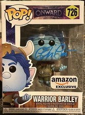 CHRIS PRATT Disney Pixar ONWARD Funko POP! WARRIOR BARLEY AUTO SIGNED #726 COA