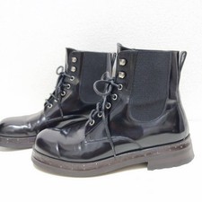 Dolce&Gabbana Men 8.0US Lace-up Boots Black Luxury Classic Stylish Italian Used