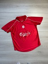 Official Liverpool FC Retro Jersey Red 1998 2000 Carlsberg Football Shirt Mens L