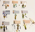 GI Joe Vintage Figure Lot 1980s Gung Ho Hawk Stalker Alpine Tunnel Rat + File Ca