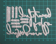 11 Piece Sentiment Metal Cutting Dies, Wonderful Friend Birthday Cut & Emboss