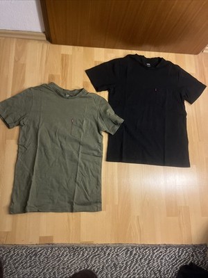 2 Levi s T Shirts, Kaki, Schwarz, S