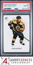 2020 SP AUTHENTIC #35 BRAD MARCHAND BRUINS POP 2 PSA 10