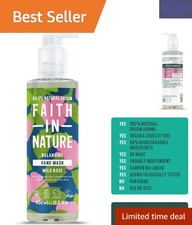 Organic Rose Liquid Hand Wash - Balancing & Nourishing, , 400ml Bottle 14.98 per litre