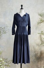 [Sold out colors] [Whimsical sale] Pleated Open Shirt Dress