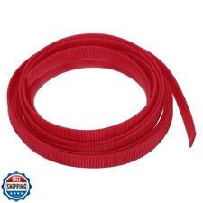 uxcell Expandable Sleeving,1/2-inch 10ft Cable Sleeve, Red