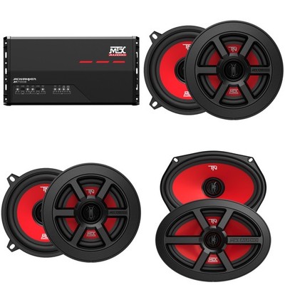 MTX Audio JH7005 Jackhammer 5 Ch. Amp, (2) TERMINATOR 6x9'' & 5.25'' Coaxial Bu...