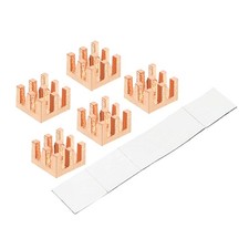 Copper Heatsink 6 x 6 x 4mm with Self Adhesive for IC Chipset Cooler 5pcs