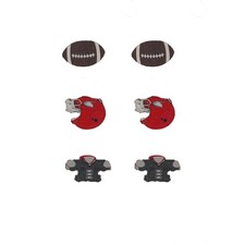 Football Earrings for Women Sports Earrings Wooden Rugby Football Basketball Bas