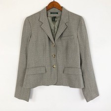 Lauren Ralph Lauren Wool Blazer Stretch Gray Size 12 Work Business