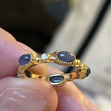 VNTG (1960 s)Cartier Diamond & Sapphire 18k Y...