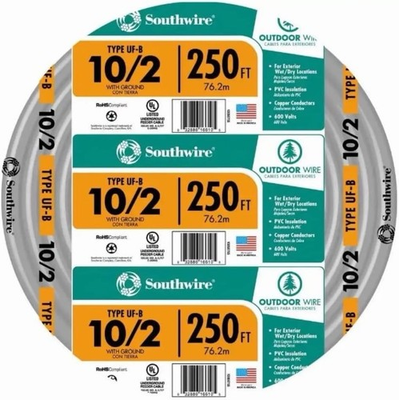#ad #ad Southwire 250 ft 10 2 Solid UF B Wire with Ground By The Roll Model 13056755 $294.95