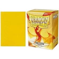 Dragon Shield Standard Size Sleeve - Matte Yellow 100CT - Card Sleeve Smooth and