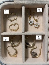 Solid 14k Heart Hoop Earrings