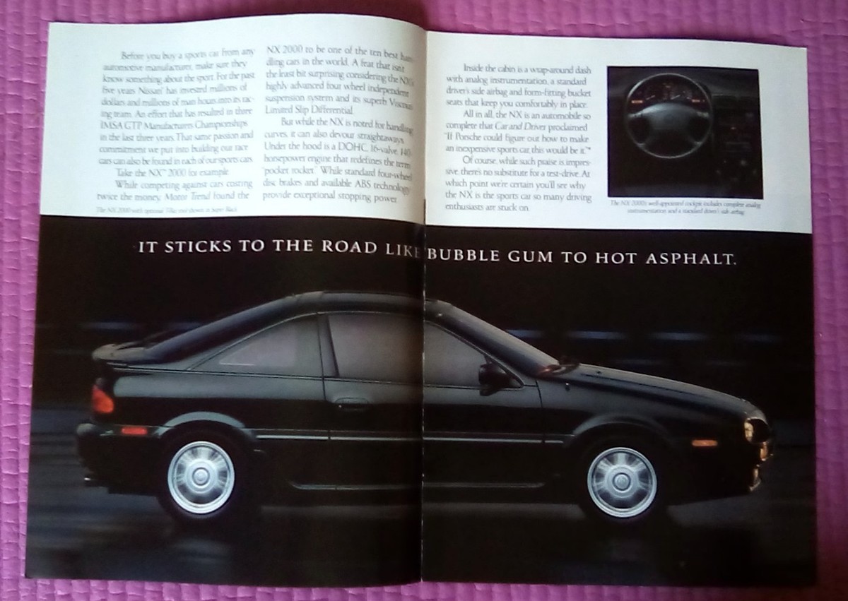 1992 Nissan 240 SX NX 2000 300ZX 8 page Print Ad Brochure | eBay