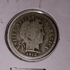 1912-D Barber Dime VG/F  Silver 10C Denver Mint Circulated Key Date