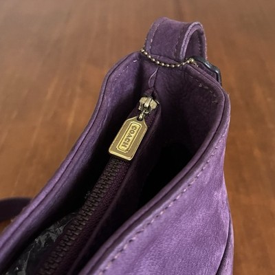 Vintage Coach Sonoma Purple 4949 Suede Nubuck Crossbody hangtag