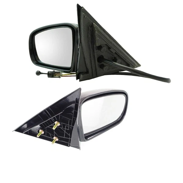 JUEGO PAR de espejos retrovisores manuales negros para 97-99 Cutlass y 97-05 Chevy Malibu Foto 3 de 4