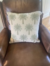 Coastal Brand 20  x20  Pillow With Palm Trees