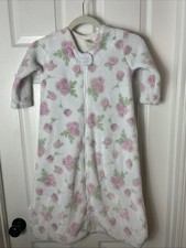 HB Hudson Baby Plush Sleep Sack 18- 24 MO Wearable Blanket Pink Roses Winter