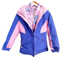 Zero Xposur 2-Piece Girls Multicolor Faux Fur Trim Winter Coat Jacket 14/16