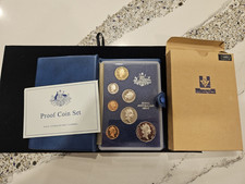 Juego de prueba Royal Australian Mint 1985 certificado de autenticidad OGP - Juego de 7 monedas