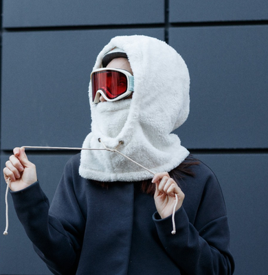 小物 Vintage hooded muffler balaclava oops Women's Star Pattern Warm Hooded Scarf Hat Vintage Harajuku