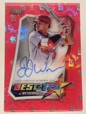 JJ Wetherholt 2025 Bowman's Best Best-Tek Red Auto #BTA-JW Cardinals /5