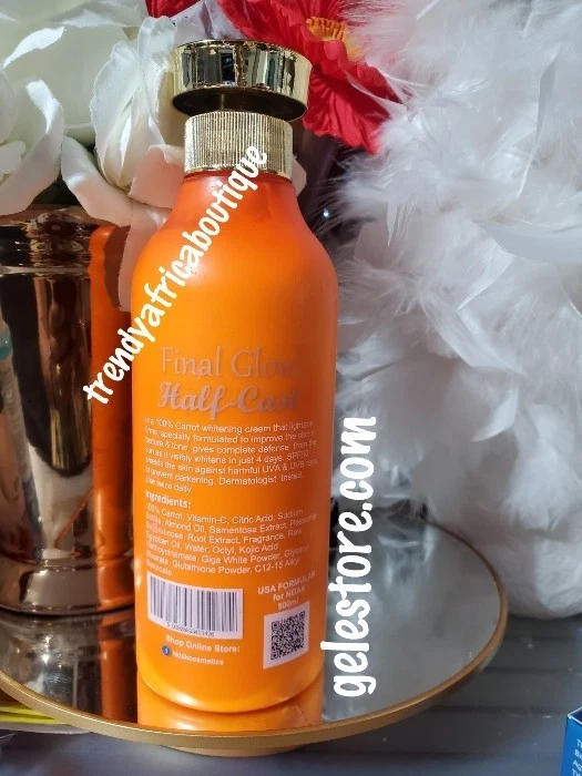 Final glow HC face & body lotion 💯 carrot. Anti stretch marks/blemishes x 1 - Image 2 of 2