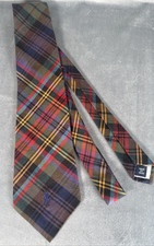 Vintage 90's Polo Ralph Lauren Tie Necktie 100 Cotton Tartan Plaid Pony