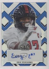 2022 Leaf Metal Draft Portrait Blue Prismatic 12/30 Erik Ezukanma Auto 1u6