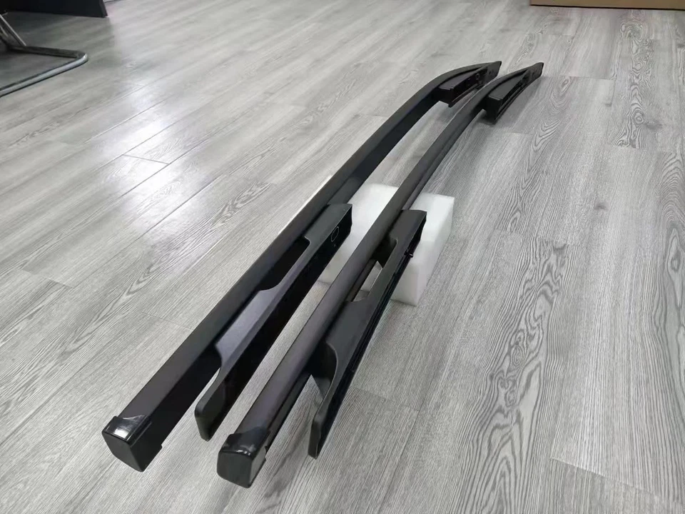 Black Roof Rail Rack Side Rail Bar Fits Mitsubishi L200 Triton 4Door 2016-2022 - Image 3 of 4