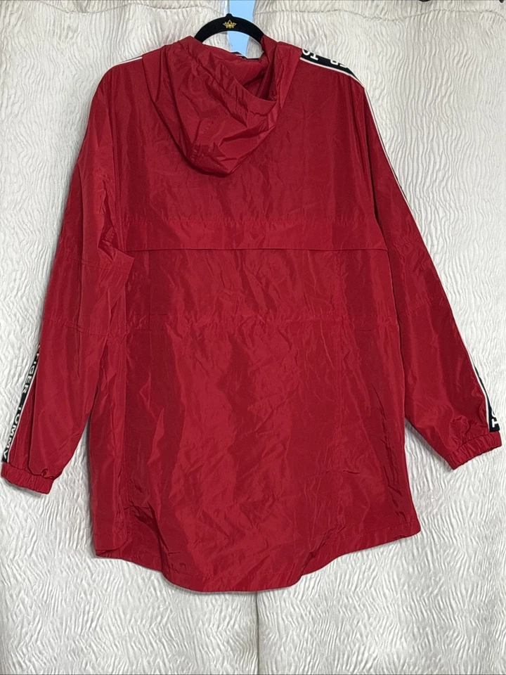 Tommy Hilfiger Mujer Chaqueta de Lluvia Roja con Capucha-Talla XXL Foto 2 de 4