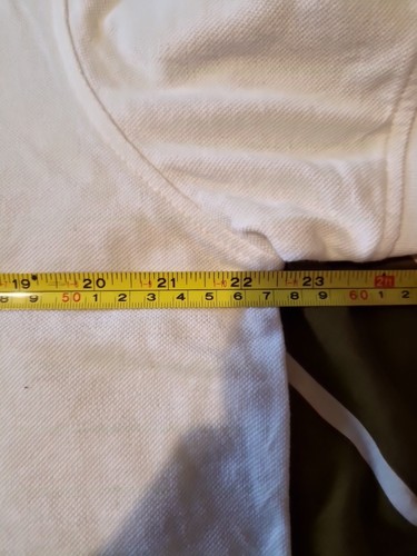 Santa Monica White Polo Shirt Mens Large - Picture 6 of 7