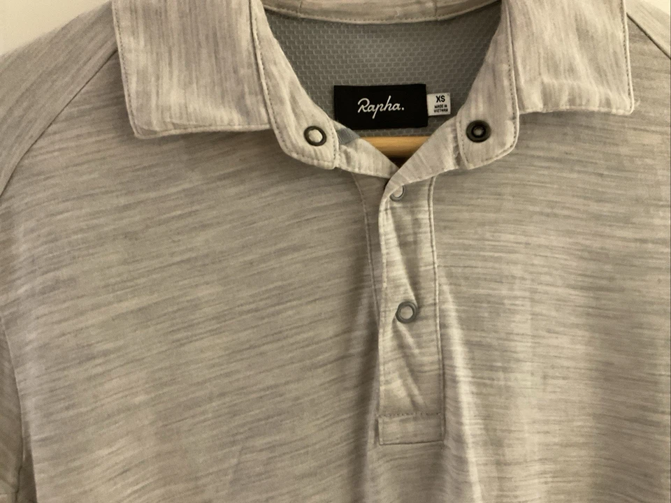 Rapha Men’s Grey Marl Long Sleeve T Shirt. Merino Wool Blend. - Image 2 of 4