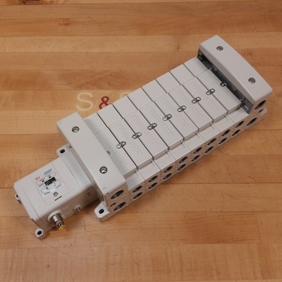 SMC EX250 Serial Interface Unit with 8 Valves and 2 End Pieces - NEW