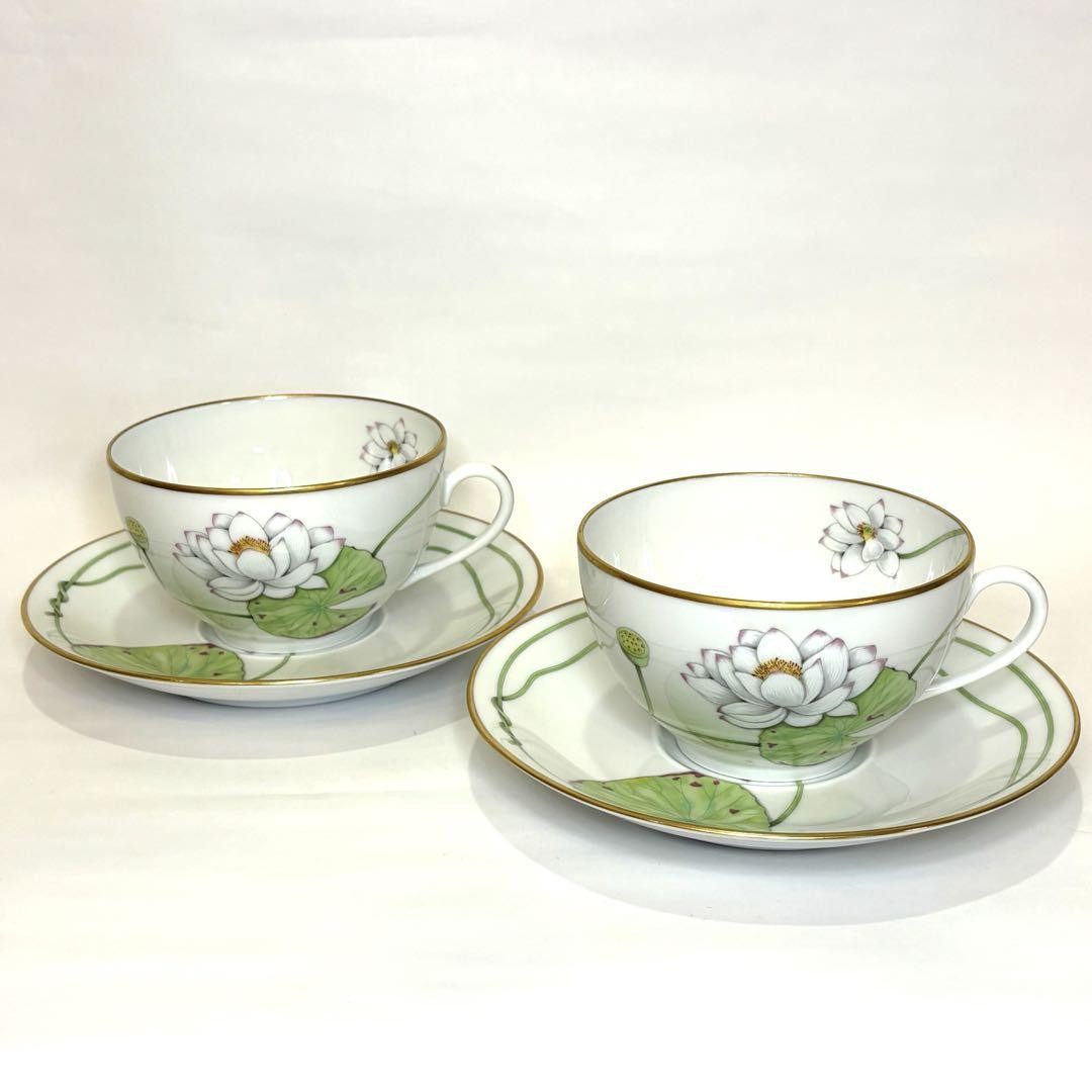 Hermes Nile Garden Large Size Cup Saucer Set Of 2