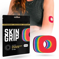 Skin Grip Adhesive Patches Compatible with Dexcom G7 & Stelo CGM with Cutout ...