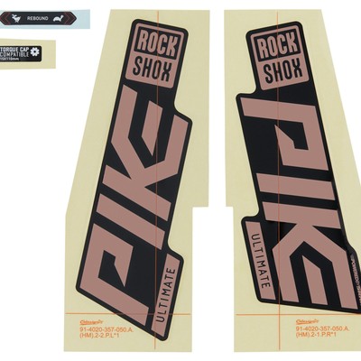 Rockshox Fork Decal Kit Pike Ultimate 27/29 (2021) Matte Copper Foil/High Gloss 