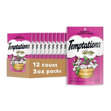Temptations Classic Crunchy and Soft Cat Treats Blissful Catnip Flavor, 3 oz.