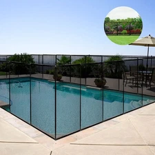 4'X12' Swimming Pool Fence Garden Fence Child Barrier Safety W/2 Size Sleeves
